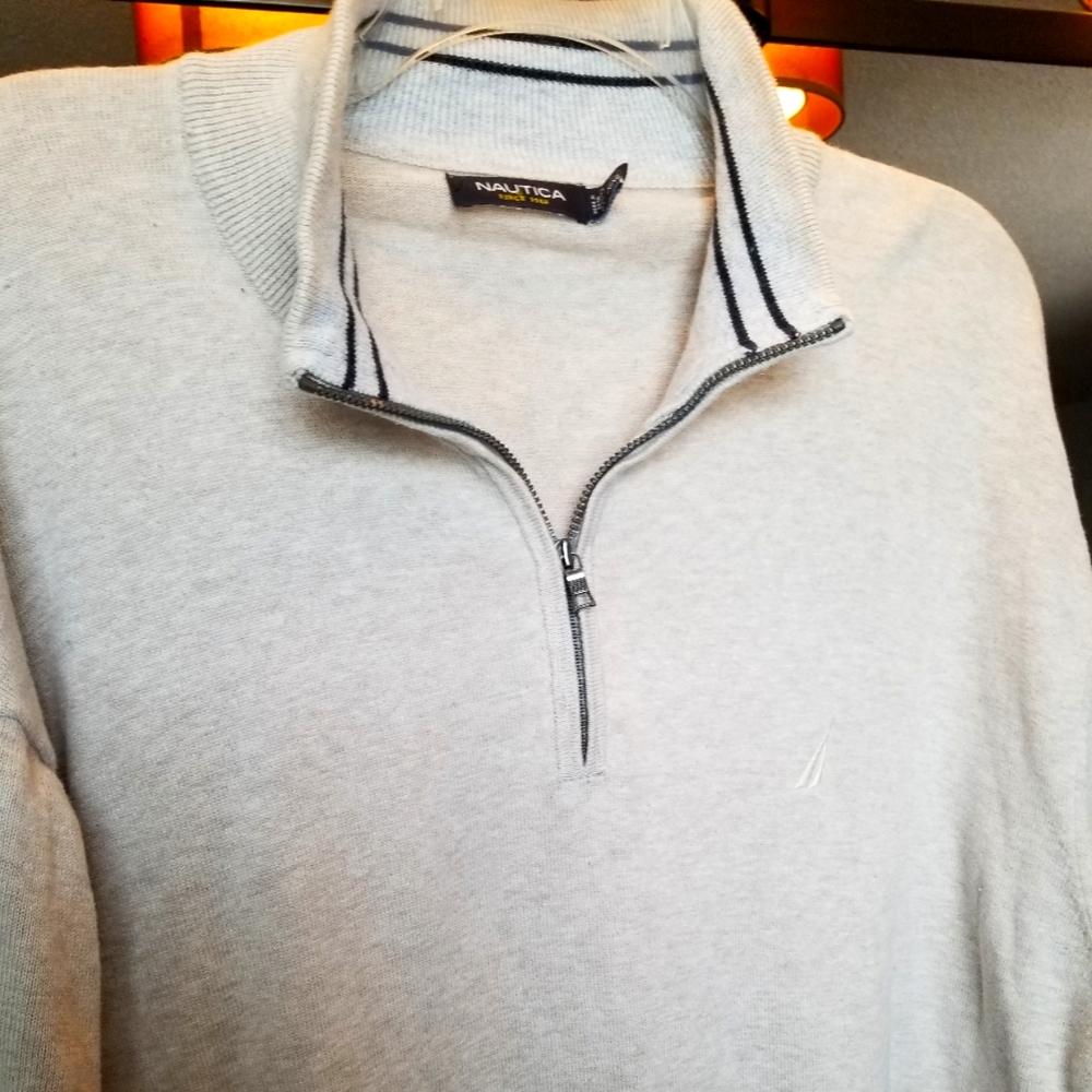 Mens Nautica pullover with half front zipper XXL Father's  Day gift idea!